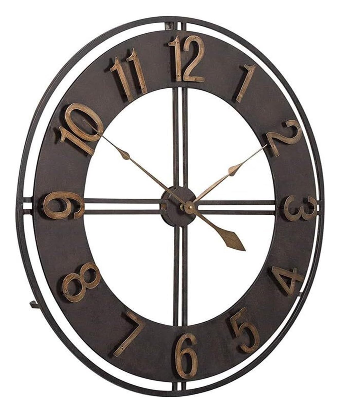 Horloge en fer rétro mural 58 cm pour habiller un mur vide