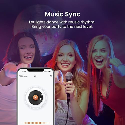 Miniatura 8 de Broadlink FastCon - Bombilla inteligente LB4E26, cambio de color con sincronización de música, A19E269W800LM110V, funciona con Alexa y Google Home,