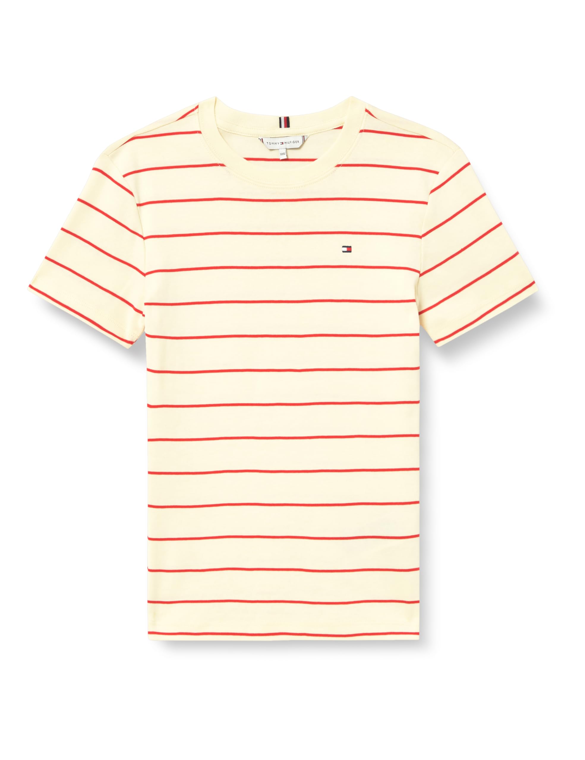 Tommy Hilfiger Damen Slim Cody C-Nk Ss Ww0Ww40587, Weiß, XS