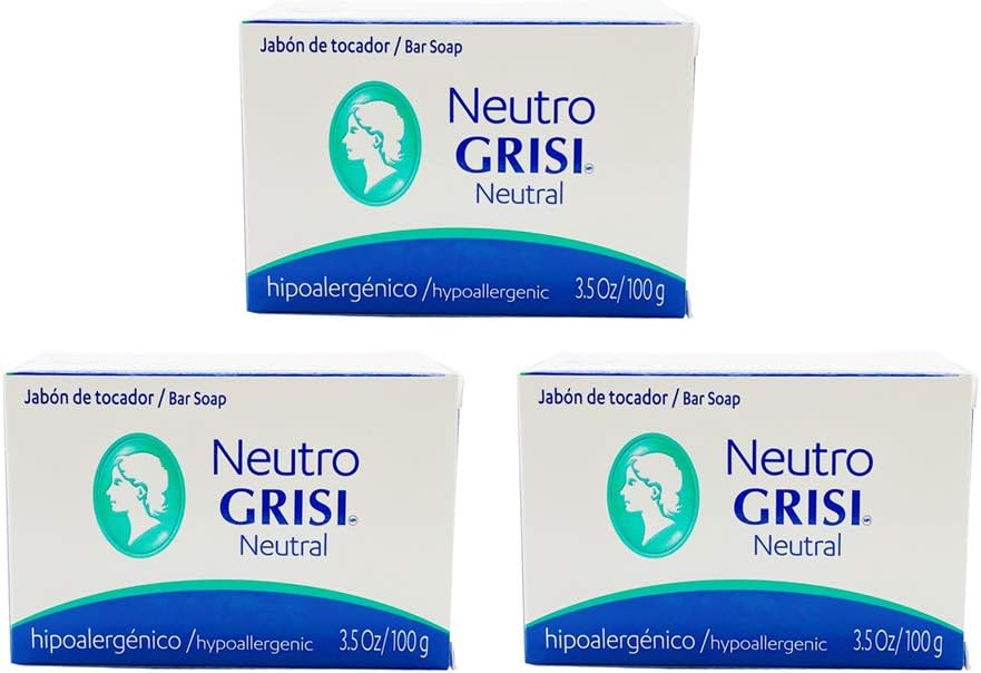 Grisi HYPOALLERGENIC CLEAN NO CHEMICAL, COLOR, AROMA 3 PACK NEUTRAL SOAP BAR