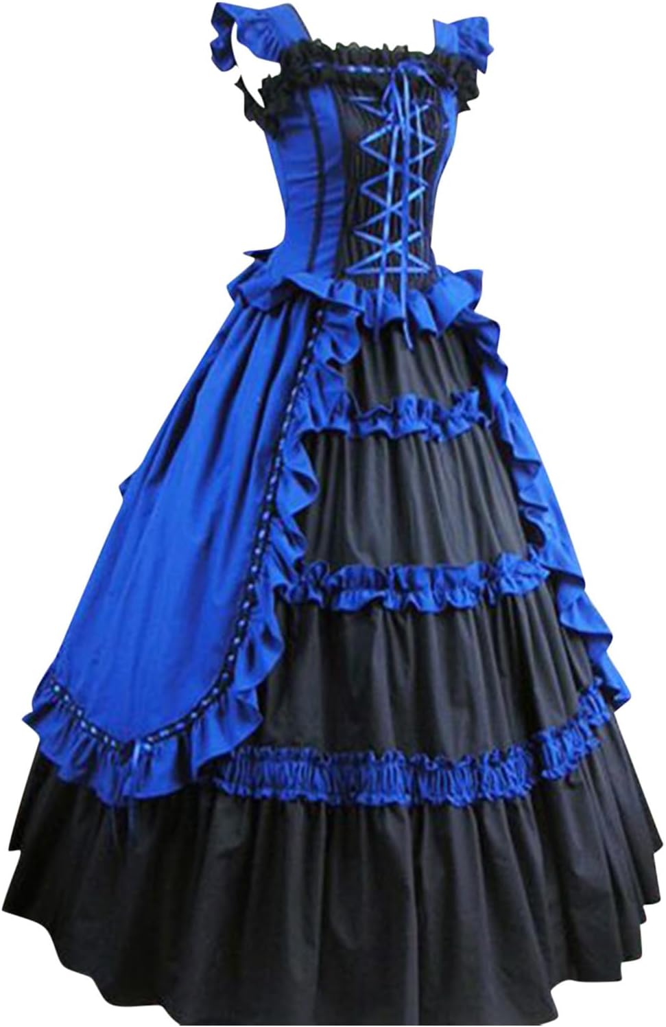 Womens Gothic Lolita Dress Maid Princess Lace Court Party Cosplay Costumes Victorian Ball Gown Renaissance Costume