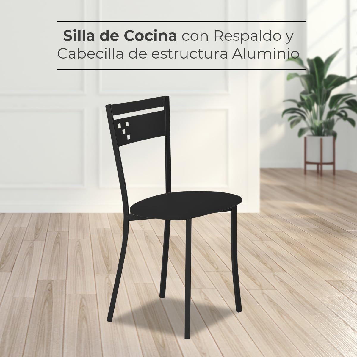 ASTIMESA Sedia da Cucina tappezzata, Pelle Sintetica Ferro, Silla DE COCINA TAPIZADA