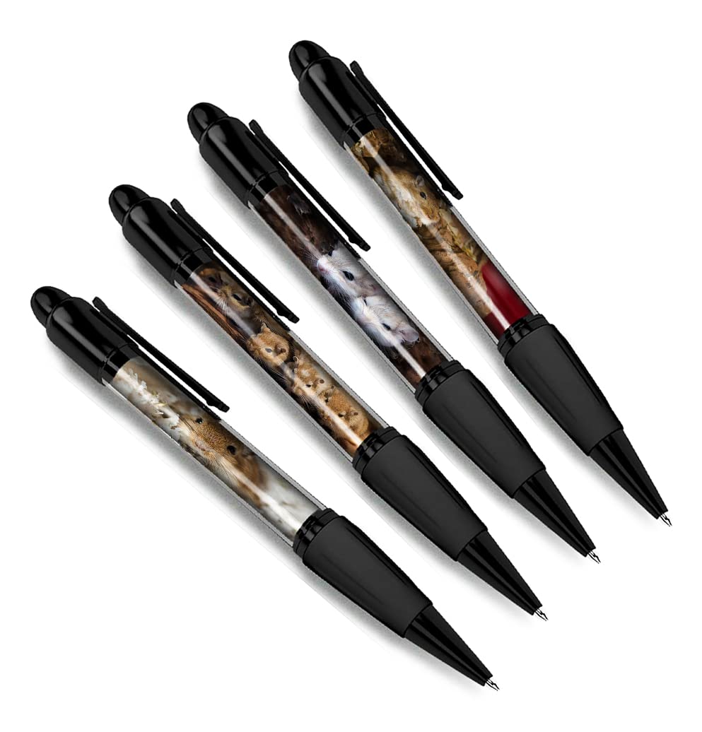 DV DESIGN Set of 4 Gerbils Black Ballpoint Pens