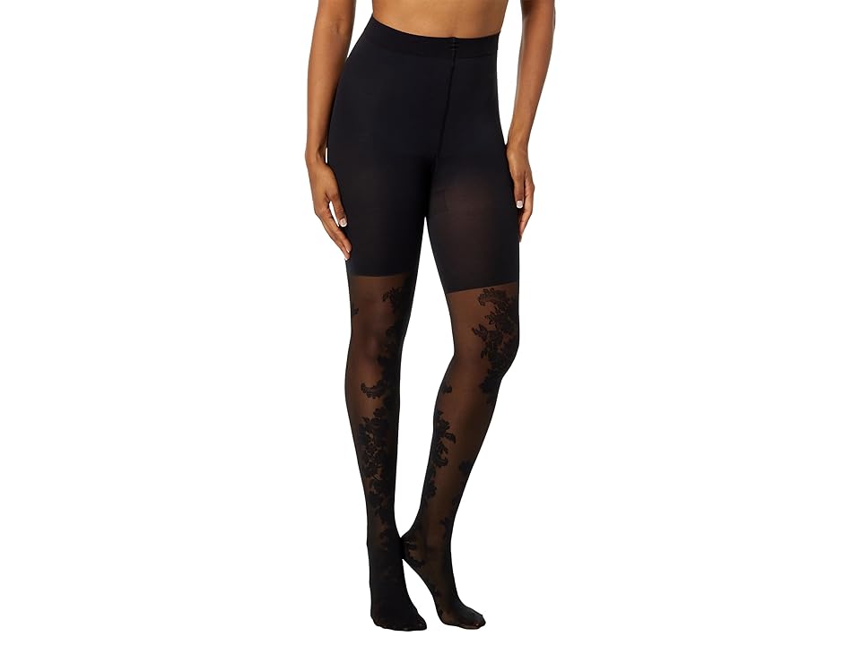 Spanx Fashion Tight-End Tights Floral (Very Black 1) Women's Clothing INTERNATIONAL SHIPPING
