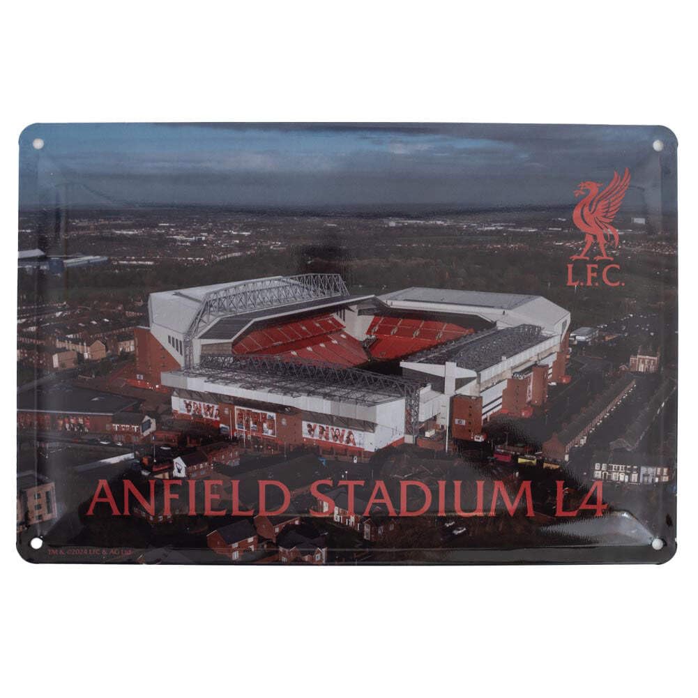 Liverpool FC Anfield Stadium Metal Wall Sign, 40 cm x 30 cm, Official Licensed Product