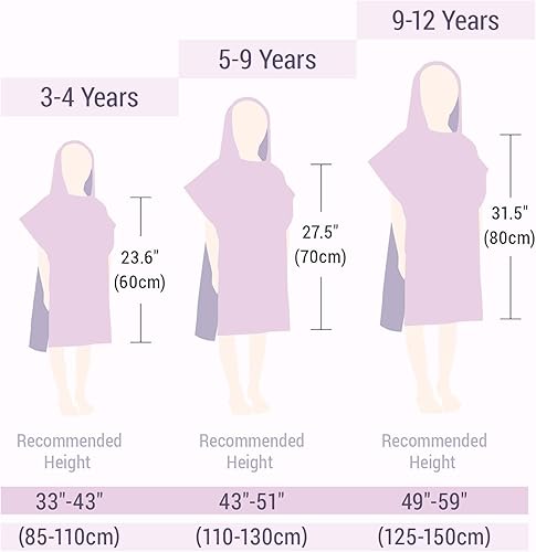 Miniatura 3 de Toalla con capucha para niños, para el baño, la playa, toallas de algodón suave, absorbente para la piscina, con capucha, poncho para bebés y niños