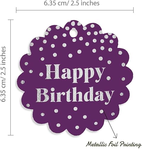 Miniatura 301 de Etiquetas colgantes para botellas de feliz cumpleaños, paquete de 100 unidades Blanco,Aqua Blue,Negro,Azul,Azul turquesa oscuro,Rosa