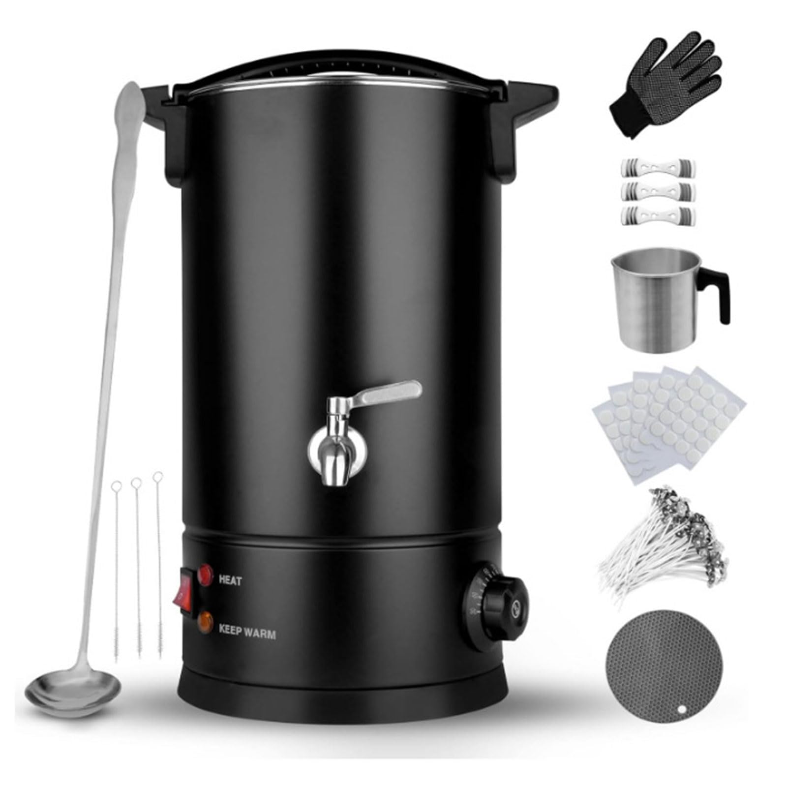 Fondoir à bougies électriques en acier inoxydable PEIXEN 10L durable et performant