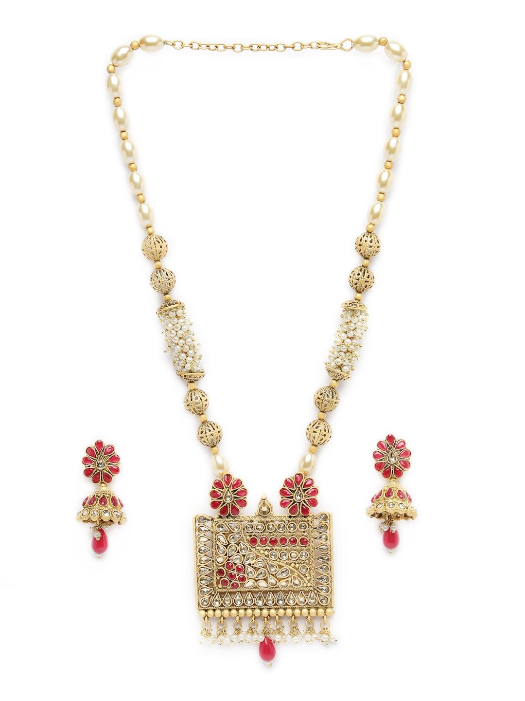 See full amazon price history chart for Adiva Latest Stylish Traditional Gold-Plated Kundan Stone Studded & Pearls Handcrafted Necklace with Earrings Jewellery Set for Women & Girls Adiva Latest Stylish Traditional Gold-Plated Kundan Stone Studded & Pearls Handcrafted Necklace with Earrings Jewellery Set for Women & Girls (B0CVXBH72T) Amazon Price History, Amazon Price Tracker