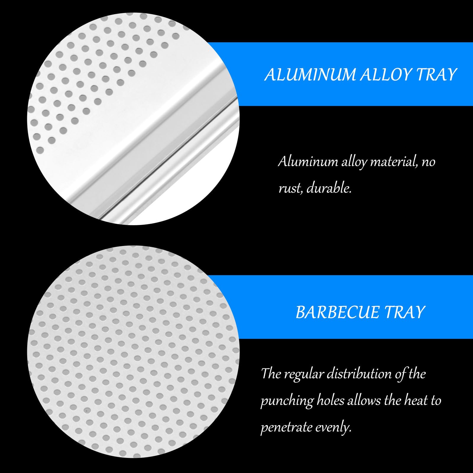 FRCOLOR 1pièce Plaque Pâtisserie Perforée Alliage Aluminium Plaque de Cuisson Rectangulaire Pratique Surface Lisse Facile à Nettoyer Ustensile de Cuisine Polyvalent pour Four et Barbecue