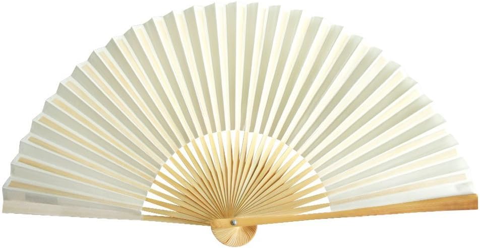 congyixuan 100% Pure Handmade White Folding Hand Fan Bamboo Silk Lady Gift Hand Fan Compact Summer Use Fan