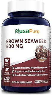Brown Seaweed Extract 500mg 200 Veggie Capsules (Non-GMO & Gluten Free) - Fucoidan - Natural Dietary Supplement for Weight Loss & for Boosting Your Immune System - coolthings.us