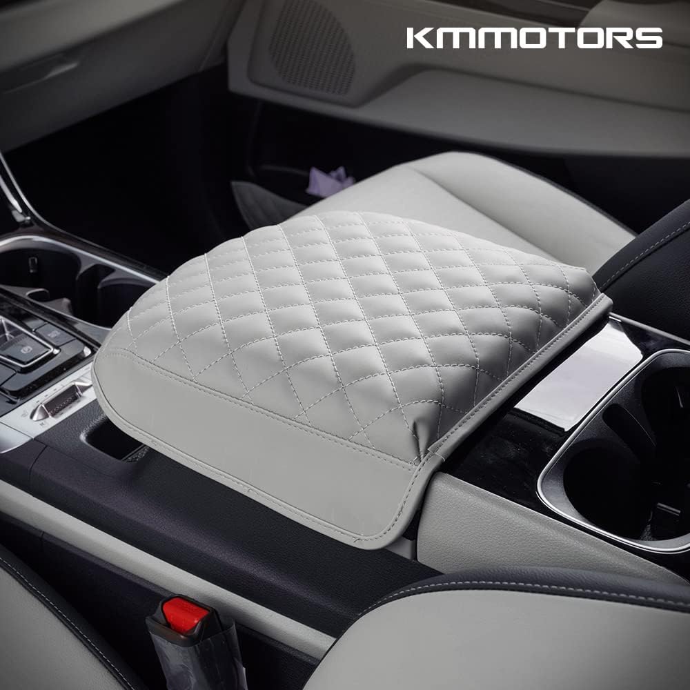 KMMOTORS Carnival KA4 2020-2025 Center Console Cover, Armrest Cushion, Console Protector, Carnival Accessories (Carnival KA4, Light Gray)