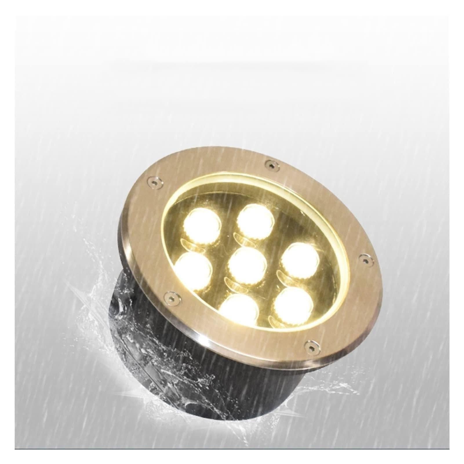 Faretto LED Ad Anello Per Fontane - Illuminazione Subacquea A 12V DC Per Piscine E Giardini, Faretto Paesaggistico Sommergibile Impermeabile IP68, Ideale Per Fontane E Piscine(Warm White,9W(12v))