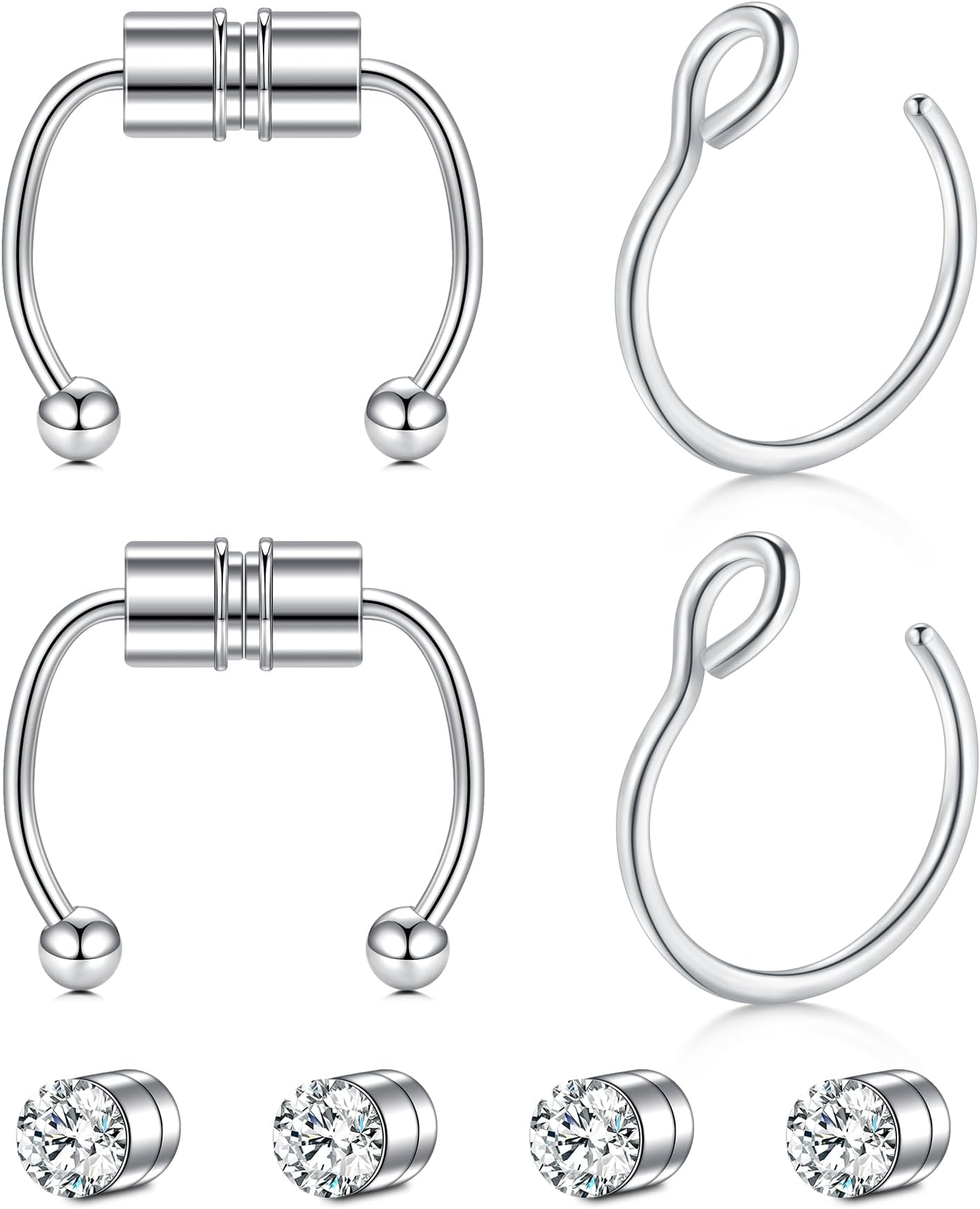 Longita Fake Nose Ring Fake Septum Fake Nose Rings Magnetic Nose Ring Fake Septum Ring Fake Nose Stud Fake Septum Piercing Fake Nose Piercings Fake Nose Ring Stud