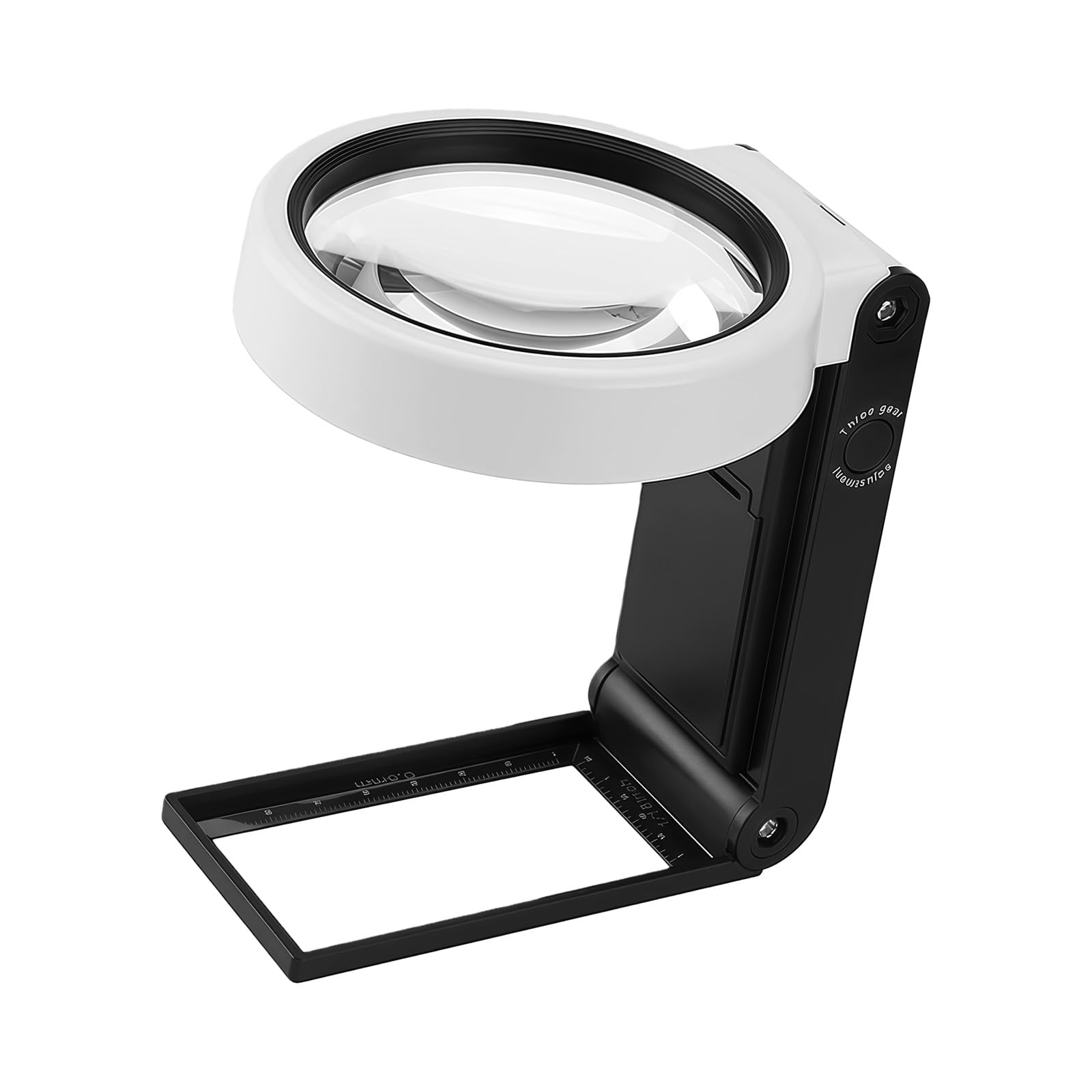 Magnification Glass with Foldable Design and Bright LED Illuminating for Intelligent Text Low Light Handheld Amplifying Glass with Light
