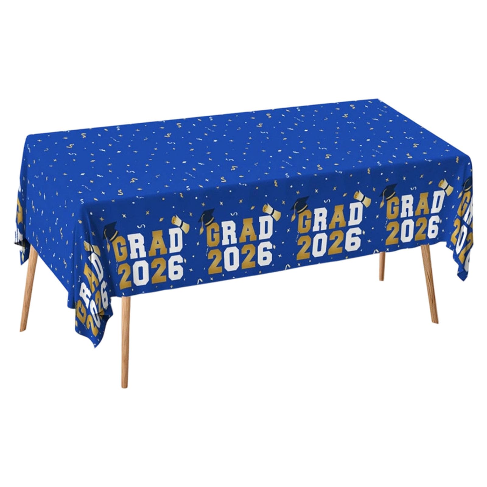 Elnwnnkc Spacious Graduation Party Table Cover Large Linen Fabric Resistant to Wind and for Outdoor Event Graduation Tablecloth