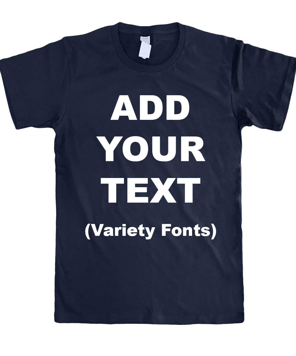 Custom T Shirts Ultra Soft Add Your Text for Men & Women Unisex Cotton T Shirt
