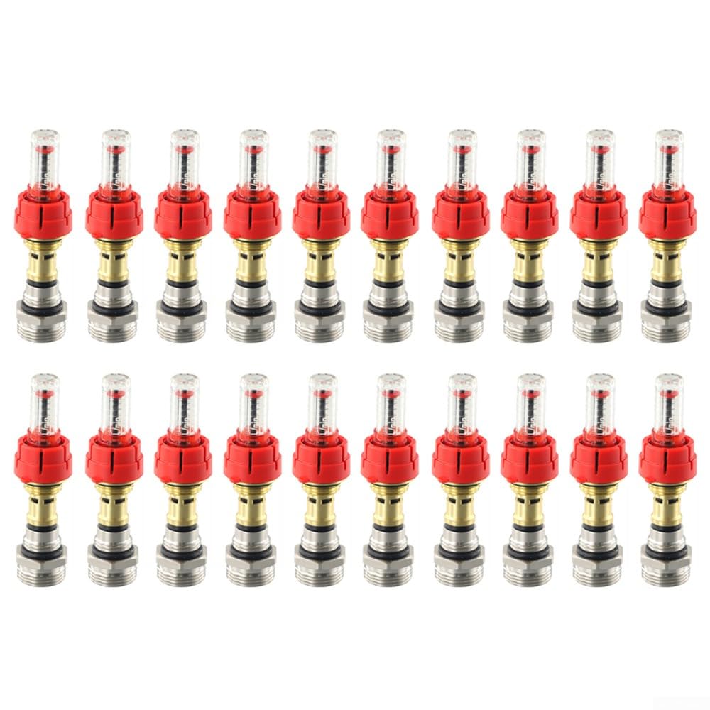 20 unidades de medidor de flujo de calefacción por suelo radiante DN25, medidor de flujo de colector/regulador para calefacción por suelo radiante, tasas de flujo de 0 a 5 l/min
