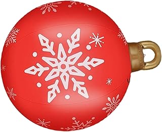 Totority Decoração Bola Ornamento Inflável Bola De Natal Bolas Infláveis De Tamanho Grande Ornamento Inflável Grande Bola Inflável Grande Férias Infláveis Bola Inflável Pvc Bola