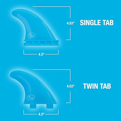 Miniatura 3 de Hola Stevie! Aletas de surf de polímero reforzado de fibra de vidrio  Amortiguador (3 aletas) de tamaño FCS o futuros, con bolsa de aletas,