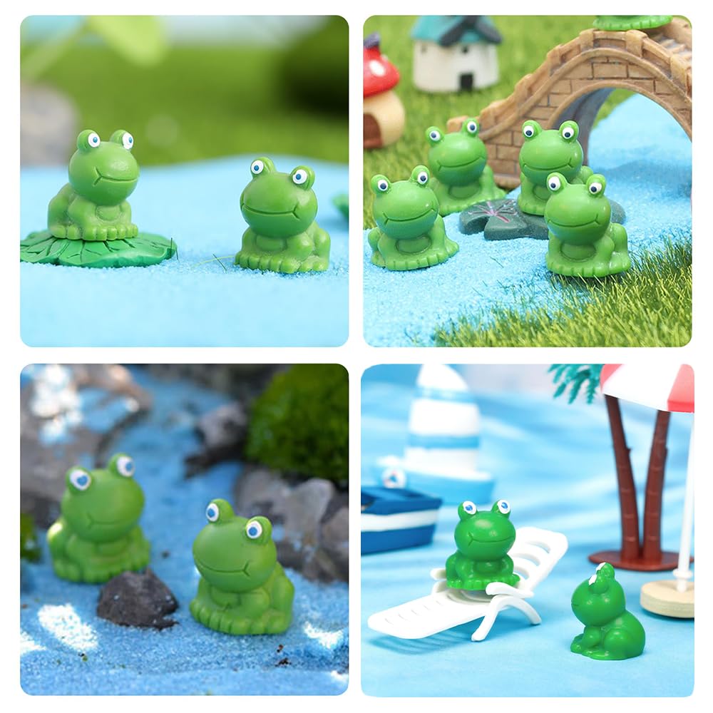 50 sztuk Mini żaby z żywicy, bajkowy ogród, miniaturowy mech, krajobraz, żaba, dekoracja ogrodowa, mini żaba, DIY, ozdoba, mini żywica, żaba, figurki, żaba, krajobraz, dekoracja, mikrożaby