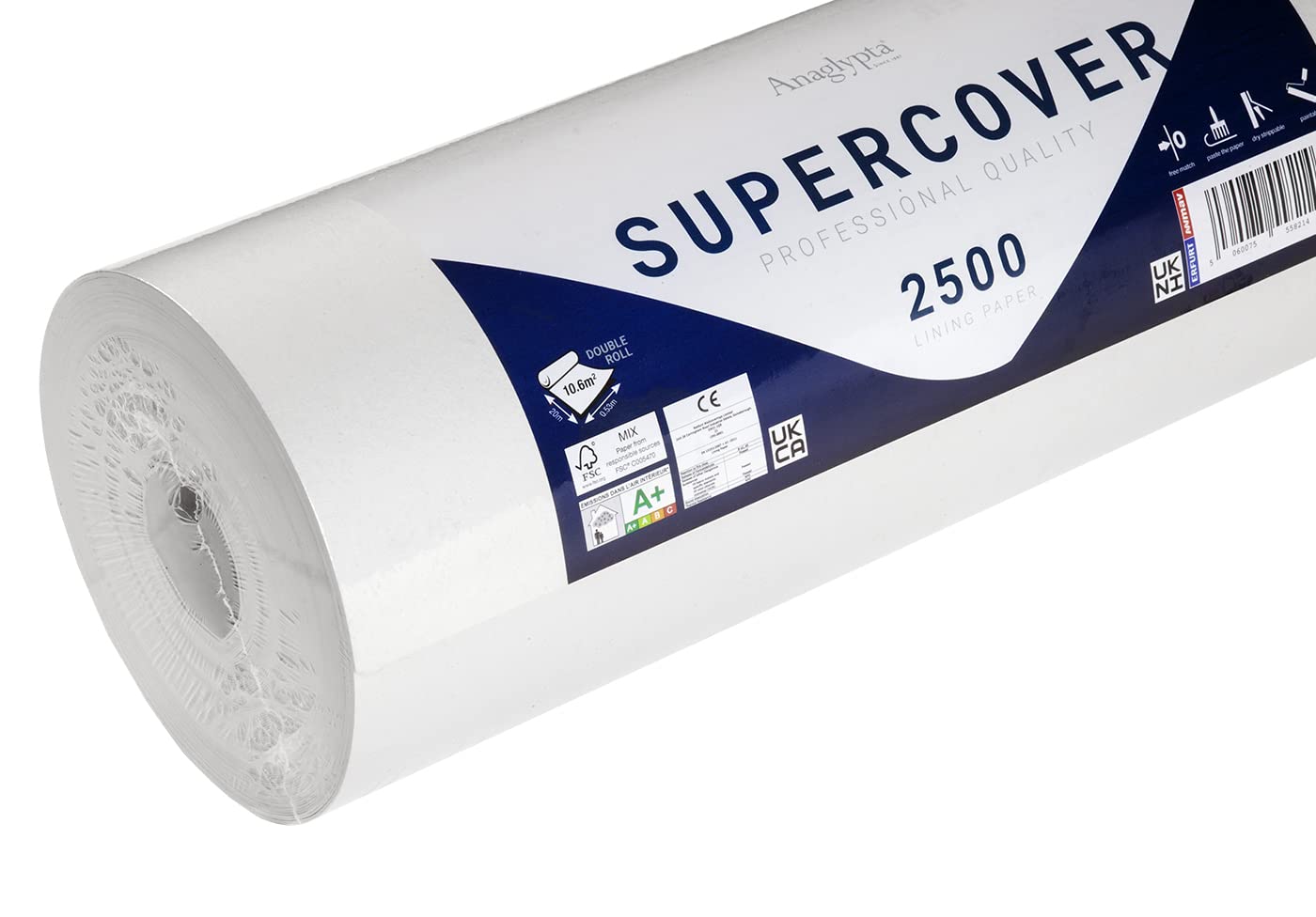 Anaglypta® Lining Paper - 10 Metre, 20 Metre and 40 Metre Rolls - Grades 800 to 2500 (2500 Grade Double (20m))