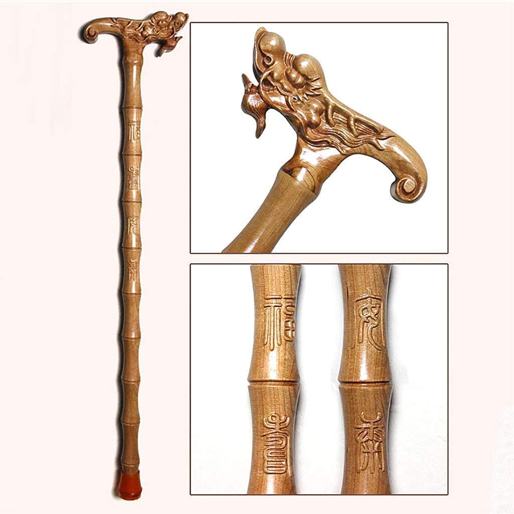 Solidne drewniane laskie laski drewniane piechurki dla seniorów laski, starsze kulki, solidne drewniane sztyfcie, kresek oznacza pomyślną, długotrwała długość 89 cm, zgodnie z wysokością obciętą