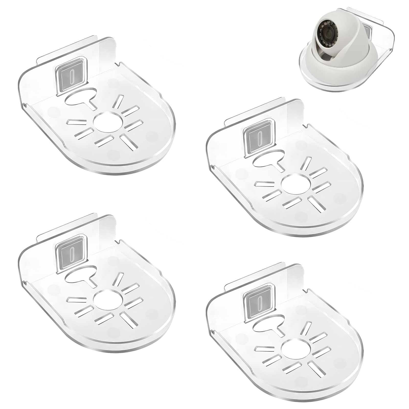 AMBEERT 4Pcs Camera Wall Mount, Security Camera Shelf, Punch-Free Camera Bracket, Bracket Stand Tray Indoor