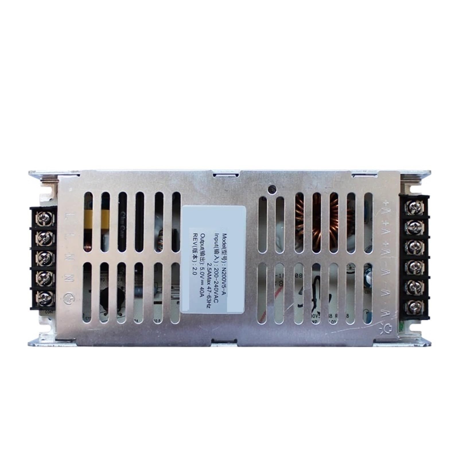 WUPLKCUIJ N200V5-A 200W LED Power Supply 5V 40A 200-240V Over/Under Voltage Protection for Billboard Stage Display