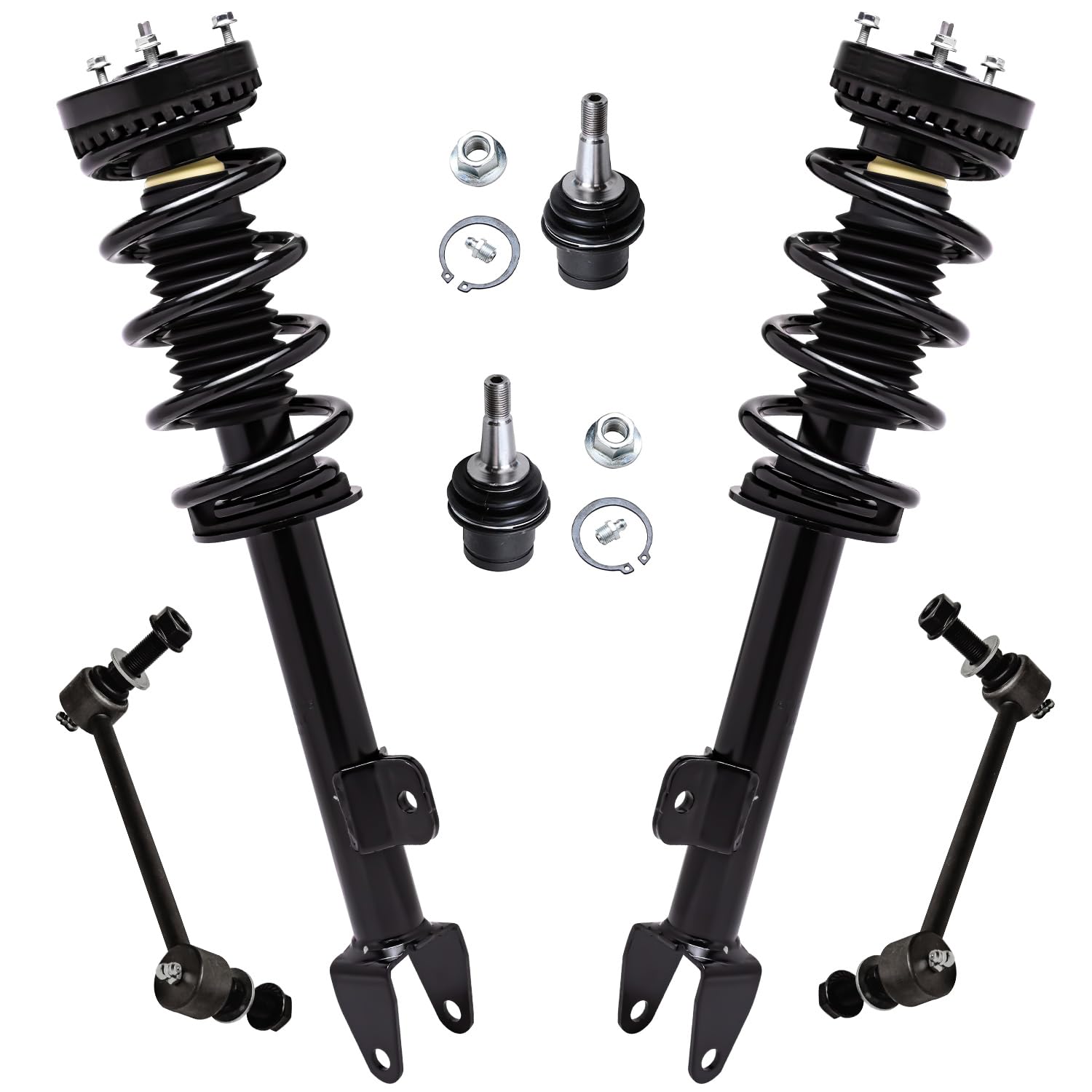 Detroit Axle - 6pc Front Struts Kit for 2012-2023 Dodge Challenger