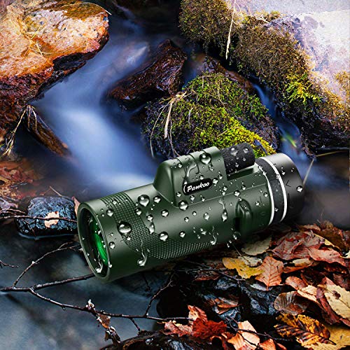Image of Pankoo 40x60 HD High Power Adult Monocular with Tripod and Smartphone Adapter - Ideal for Birdwatching, Hiking, Traveling Concerts - BAK4 Prism, Clear Colors, Durable and Portable