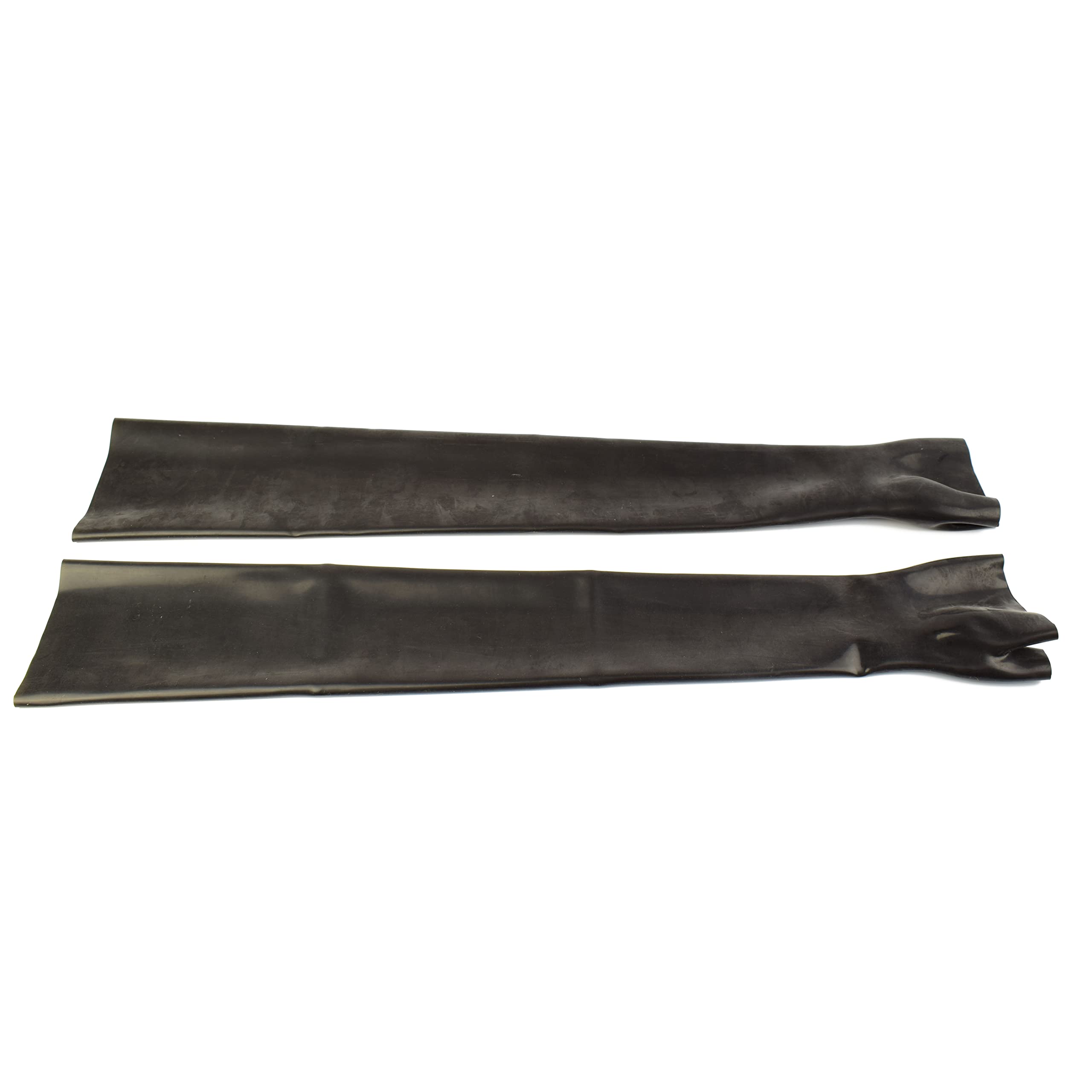 Rubberfashion - Mitaines en latex - long/montant jusqu'à la partie supérieure du bras - unisexe noir 0.4mm L