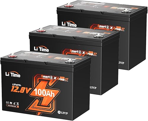 Miniatura 15 de LiTime 12V 50Ah LiFePO4 Batería de litio para motores de arrastre Bluetooth, batería marina de ciclo profundo de 4000+ con protección de baja
