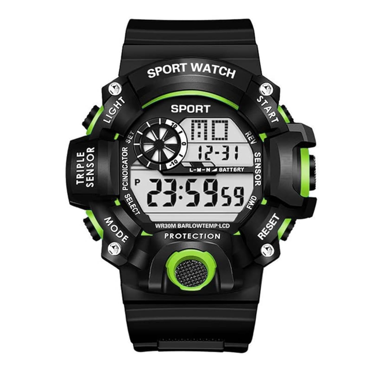 IIK COLLECTION Digital Dial Black Solid Design Strap Multi Functional with Backlight Sports Watch for Men & Boy (B0B758HWCT) Amazon Price History, Amazon Price Tracker