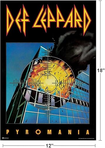 Miniatura 4 de Def Leppard Pyromania - Póster de música de metal pesado, retro, vintage, de los años 80, banda de rock estética, póster de 12 x 18 pulgadas