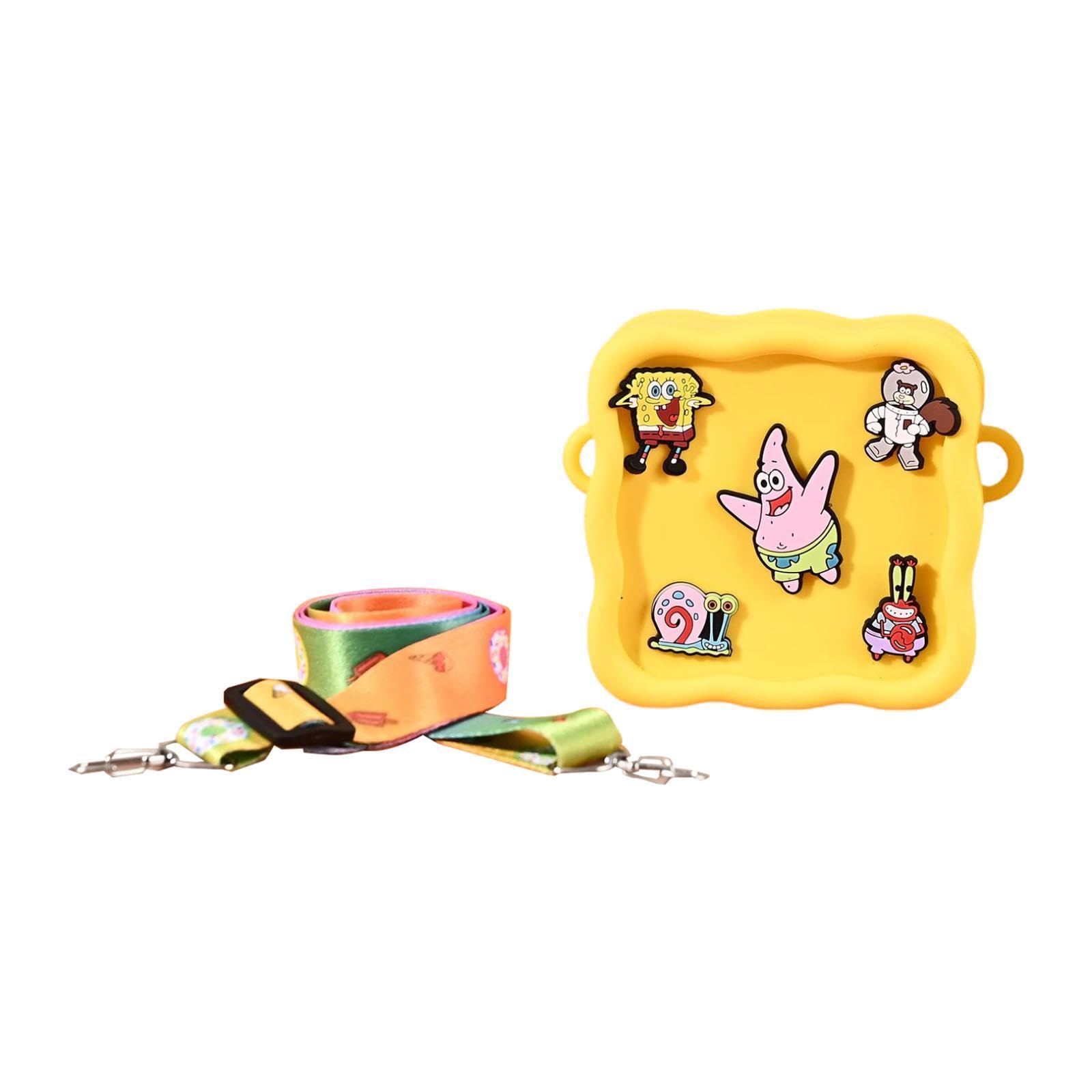 Wallet with Holes with Strap Beach Storage Pouch for Shopping Birthday Sport Yellow-image-3