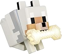 Paladone Minecraft Wolf GloBuddies 3D Colour Changing Light, Officially Licensed LED Night Lamp, Tap to Change Colour, Gaming Merchandise, Battery Powered [Energy Class A]