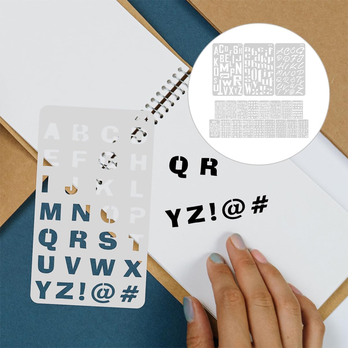 Gadpiparty 2sets Reusable Plastic Letter Stencils Alphabet Templates for DIY Drawing and Creative Journaling for Unique Designs and Easy Portability