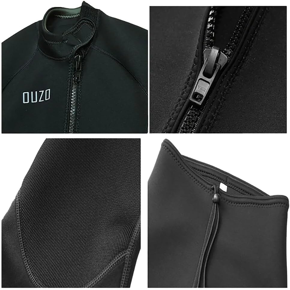 WYYHAA 1.5MM Neoprene Two Piece Wetsuit, Neoprene Surfing Bodyboarding Diving Suit for Men Women Snorkeling Scuba Diving