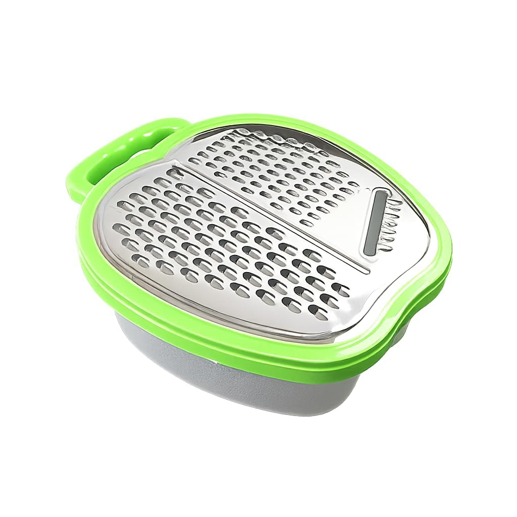 Multi Function Grater with Attached Container, PP, 2 Colours, 22x17.5x7cm, 95g