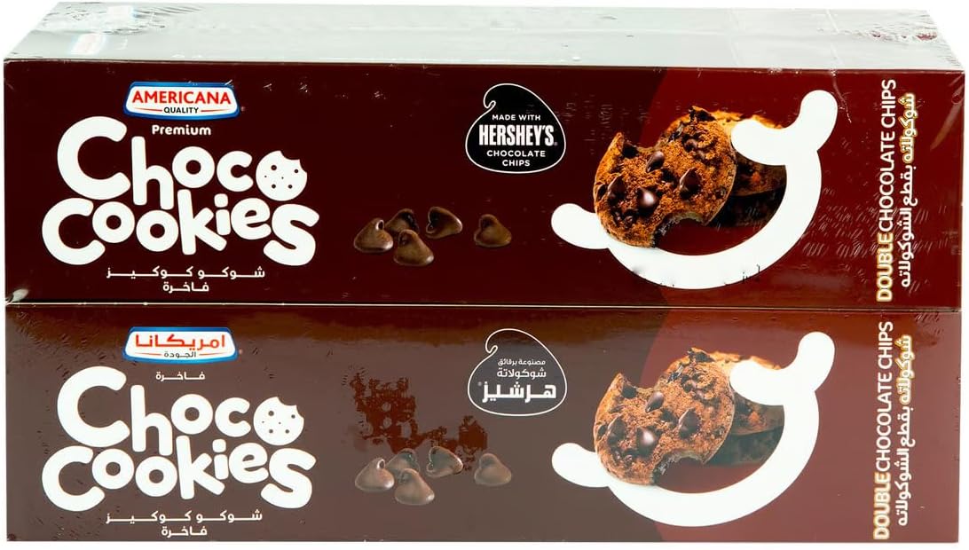 AMERICANA CAKES Hershey'S Double Chocolate Chip Choco Cookies, 100 gm (Pack Of 4)