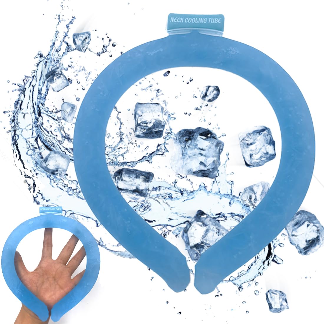 Amazon.com: Neck Cooling Tube, Reusable Wearable Cooling Neck Wraps for  Summer Heat, Cooling Starts at 28°C, Relief for Hot Flashes and Fever Smart  ice Neckband for All Sports Outdoor Activities (Blue) :