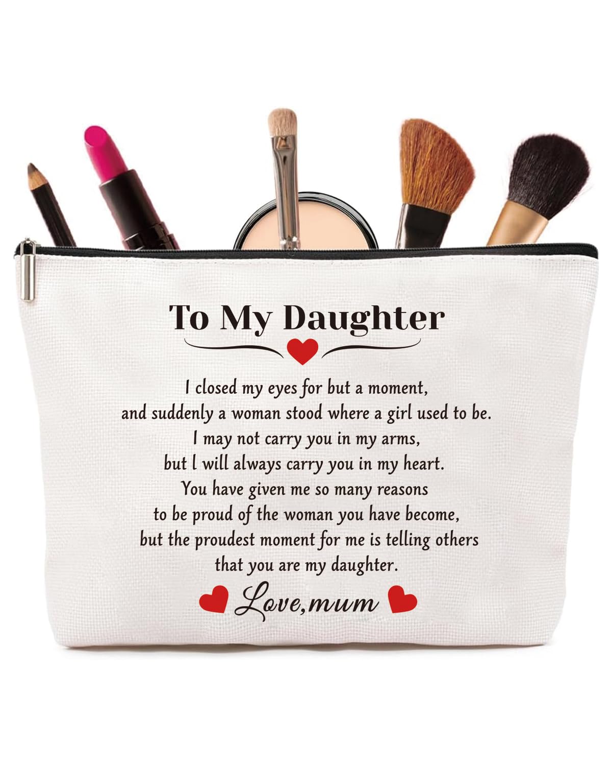 Daughter Gifts - VivaJoy Daughter Birthday Gift Makeup Bag, Birthday Gifts for Daughters, Christmas Wedding Gift for Daughters from Mum or Dad