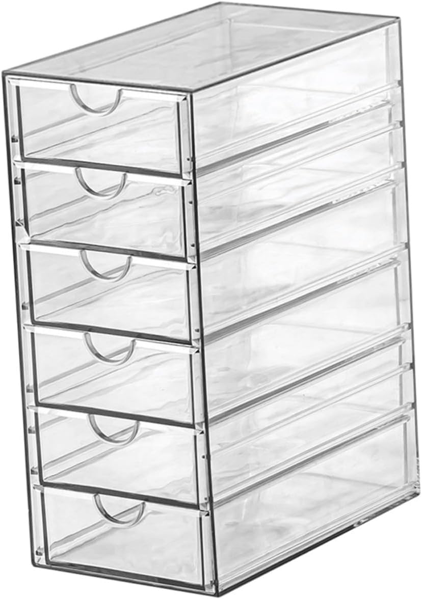 Multi-deck Desktop Storage Box Capacity Organizer for Makeup Jewelry Stationery Transparent Container for Home and Office Sundries