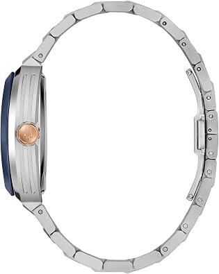 Bulova Maquina Automatic Blue Dial Stainless Steel Bracelet Watch 40mm - 98A319