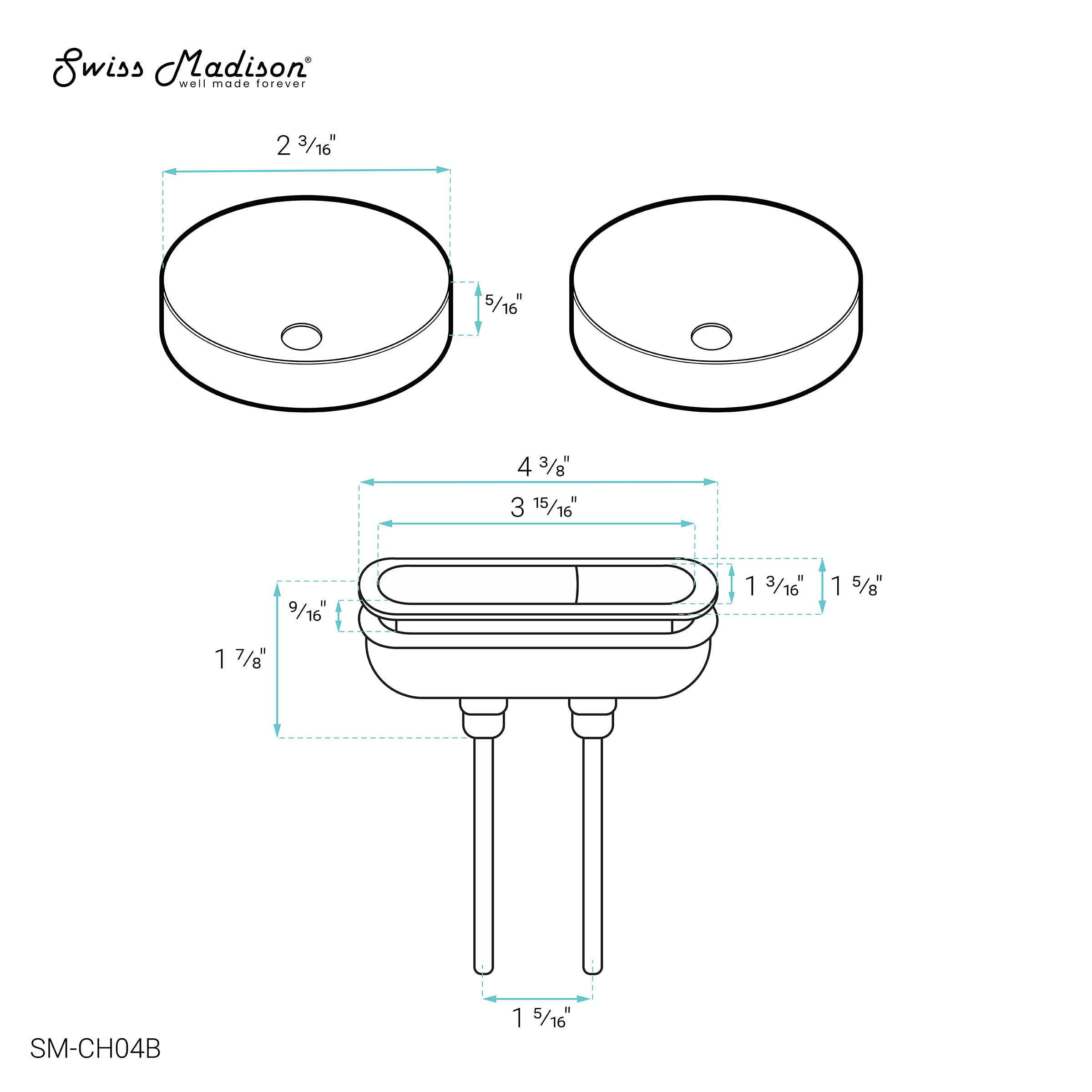 Swiss Madison Well Made Forever SM-CH04B, Tuvalet Donanımı Siyah (SM-1T254)