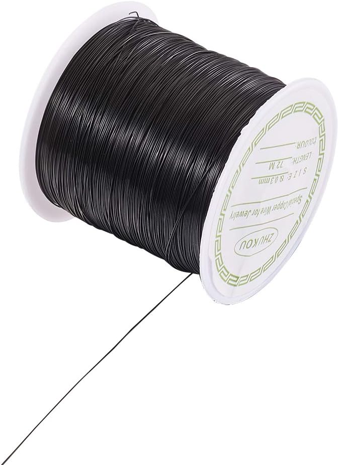PandaHall 236FT Tarnish Resistant Bare Copper Wire 28 Gauge 0.3mm Jewelry Beading Wire for Crafts Beading Jewelry Making Supplies(Black) - Image 4