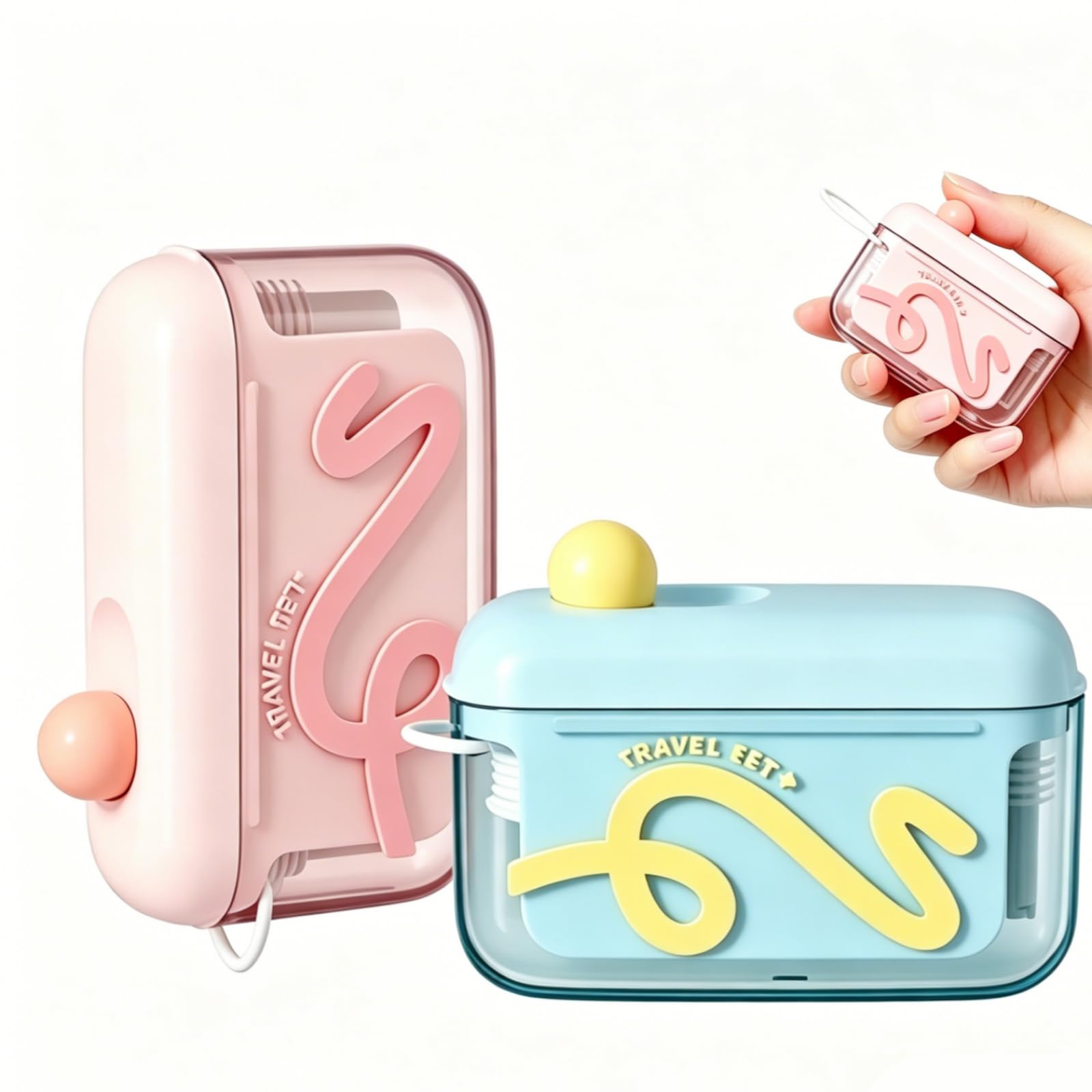 Photo 1 of 2pcs Floss Pick Dispenser, Automatic Pop-up Portable Floss Dispenser with 20 Pcs Dental Floss, Floss Pick Holder for Home Restaurant and On-the-Go Oral Care