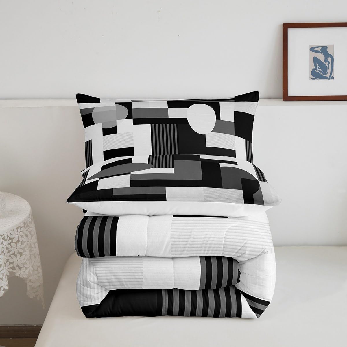 Feelyou Geometric Comforter Set Full Size Boys Girls Teens image 5